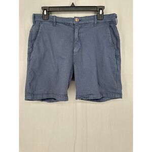Marine Layer Shorts Mens 33 Navy Blue Walk Chino Stretch 7 Inch Inseam